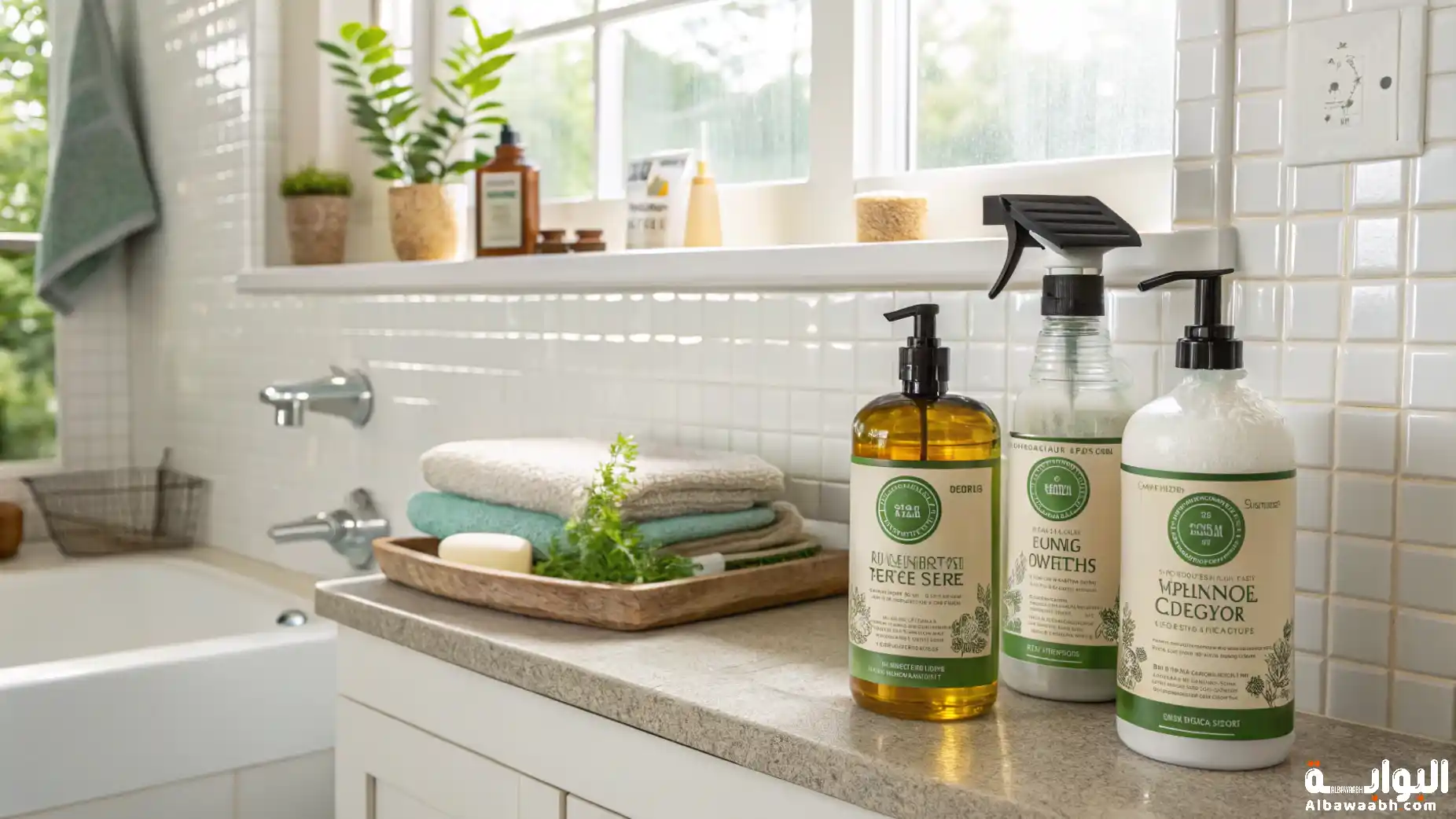 تنظيف الحمام بمنتجات طبيعية