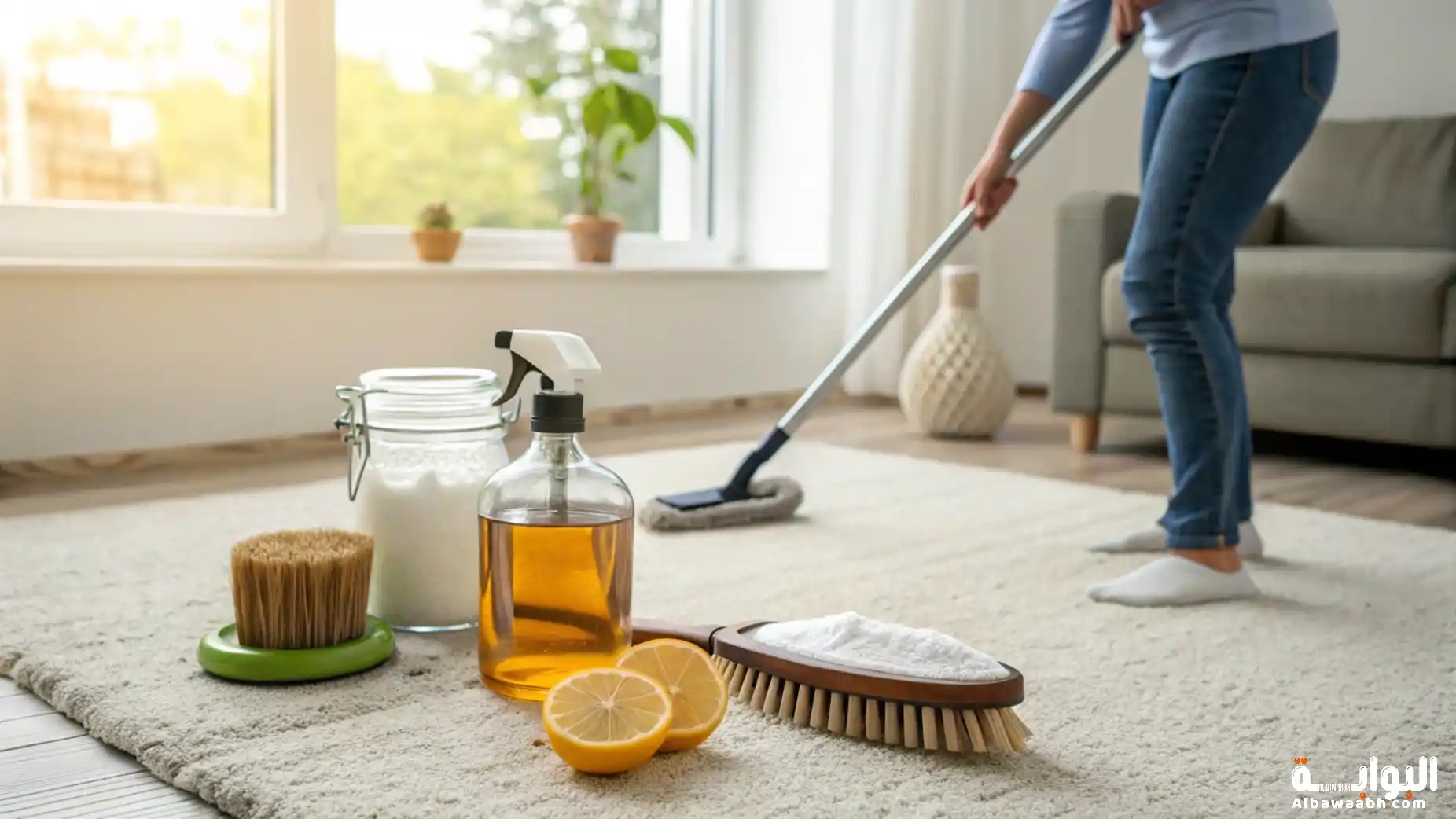 تنظيف السجاد بطرق طبيعية