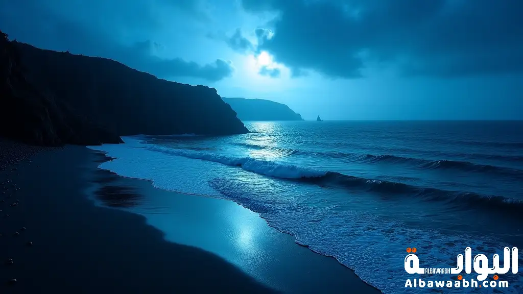الضوء الأزرق في البحر
