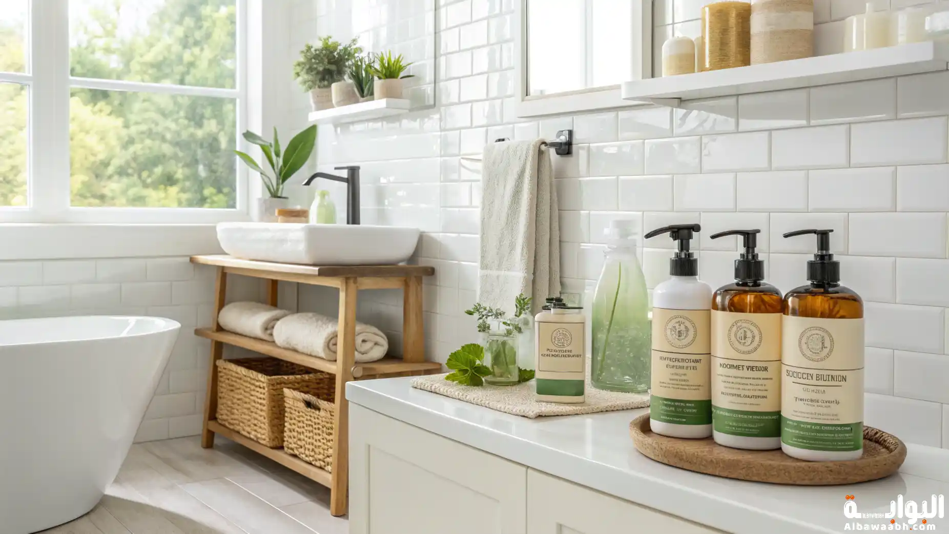 تنظيف الحمام بمنتجات طبيعية