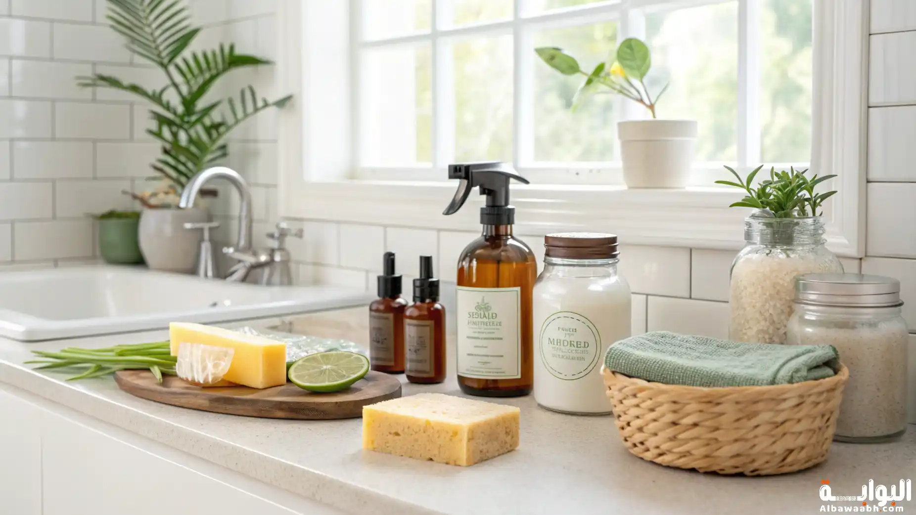 تنظيف الحمام بمنتجات طبيعية