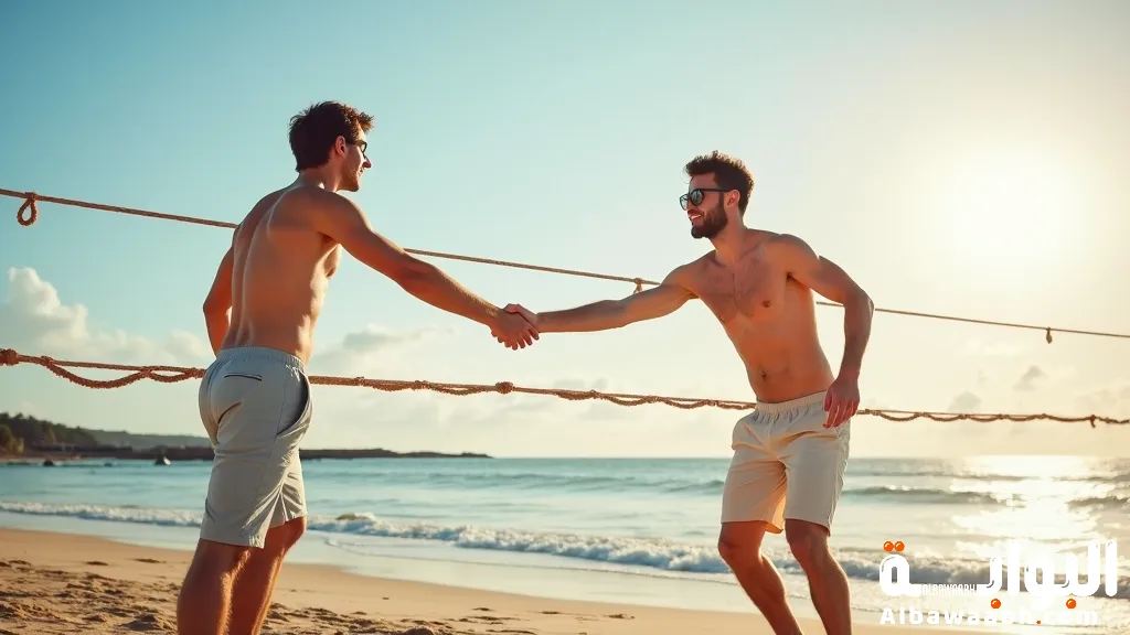 الكرة الطائرة الشاطئية: قفز على الرمال