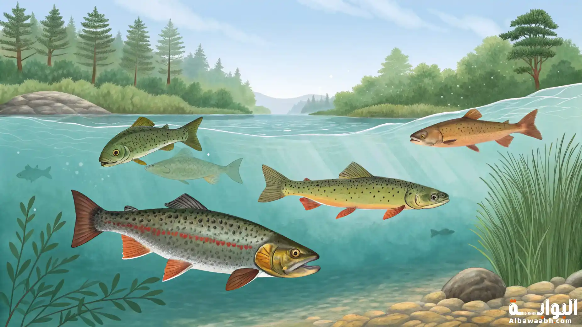 أنواع الأسماك التي تعيش في المياه العذبة