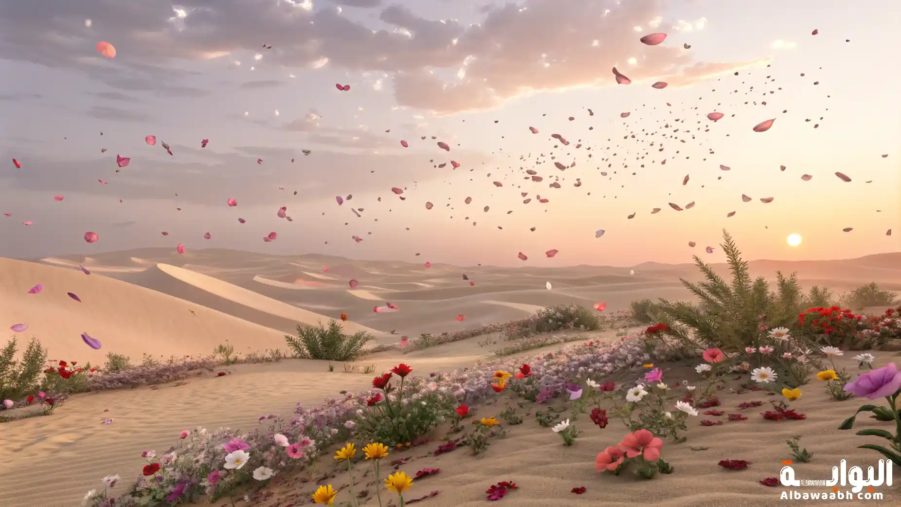 الصحراء التي تمطر أزهارًا