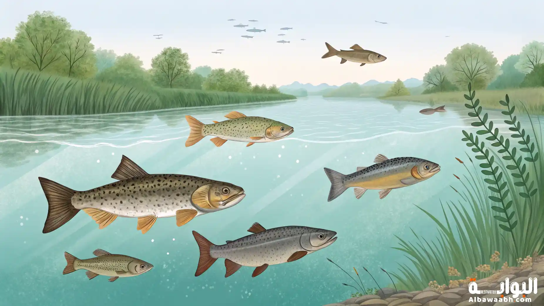 أنواع الأسماك التي تعيش في المياه العذبة