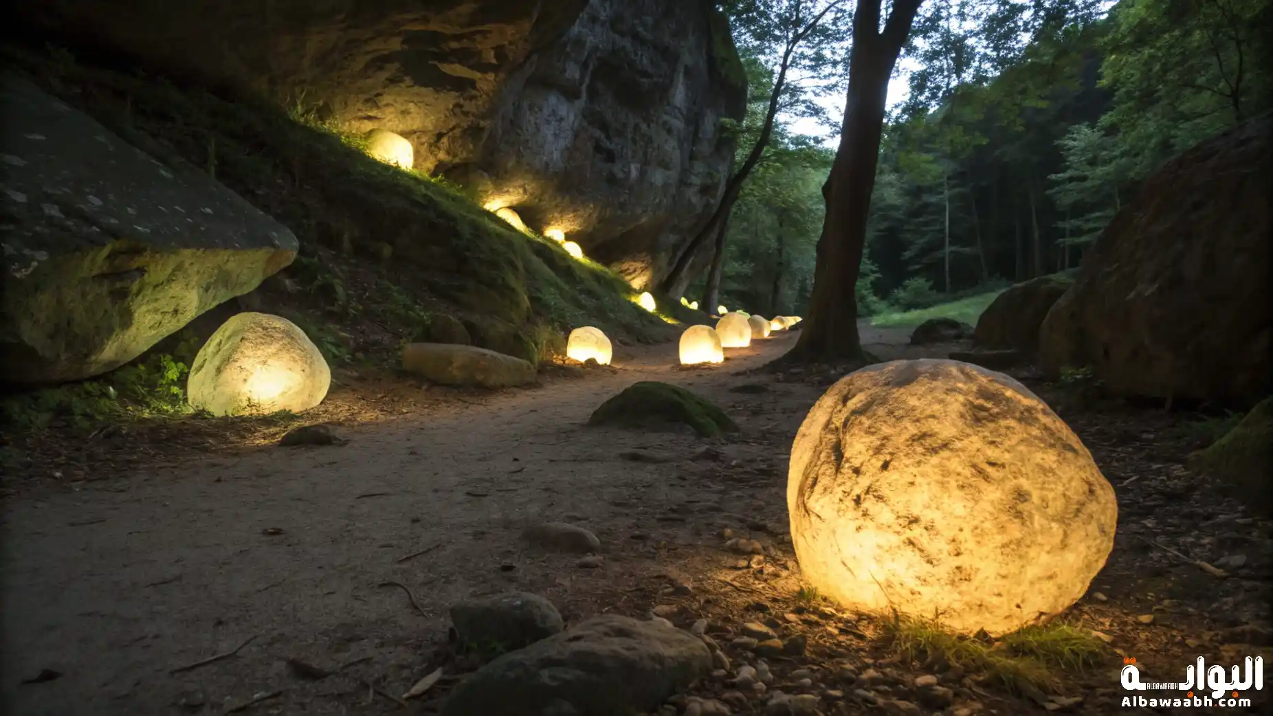 الصخور التي تضيء في الظلام