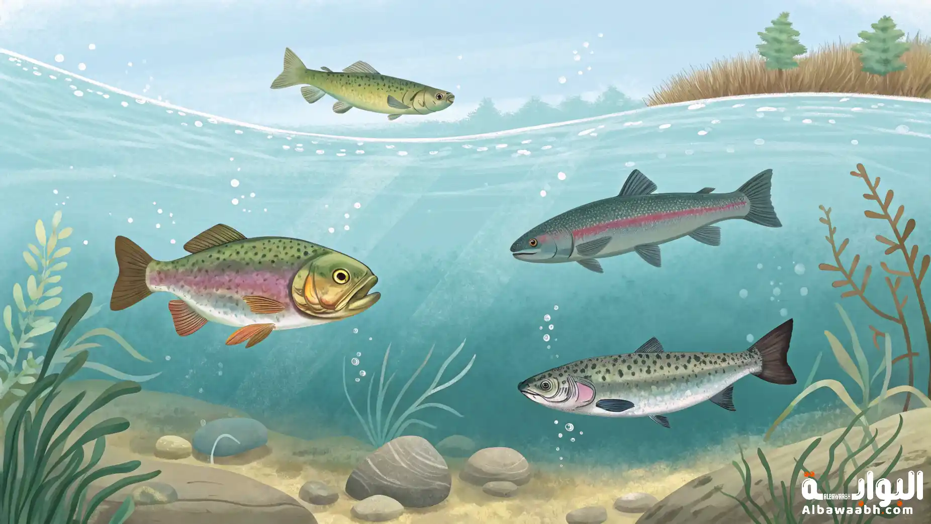 أنواع الأسماك التي تعيش في المياه العذبة