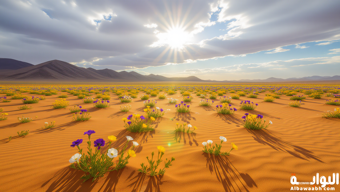 نباتات تنبت في الصحراء بعد المطر
