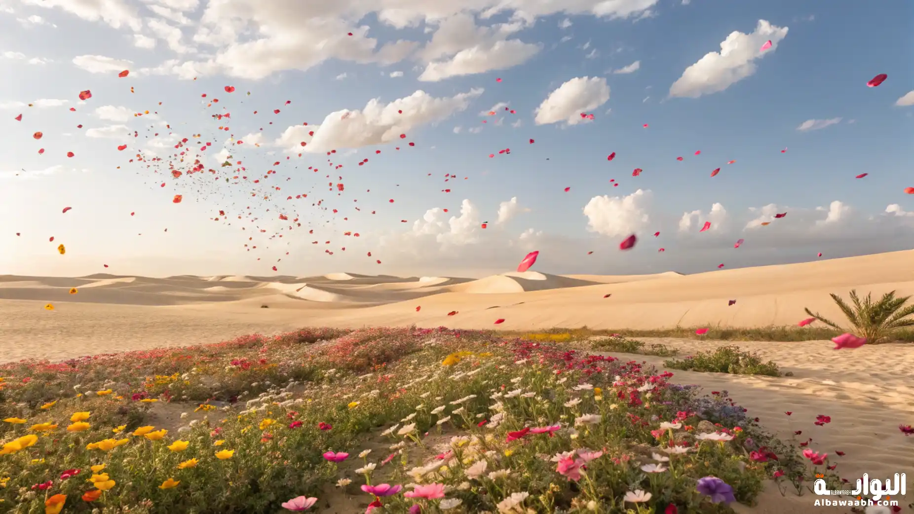 الصحراء التي تمطر أزهارًا