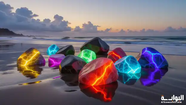 الصخور التي تضيء في الظلام