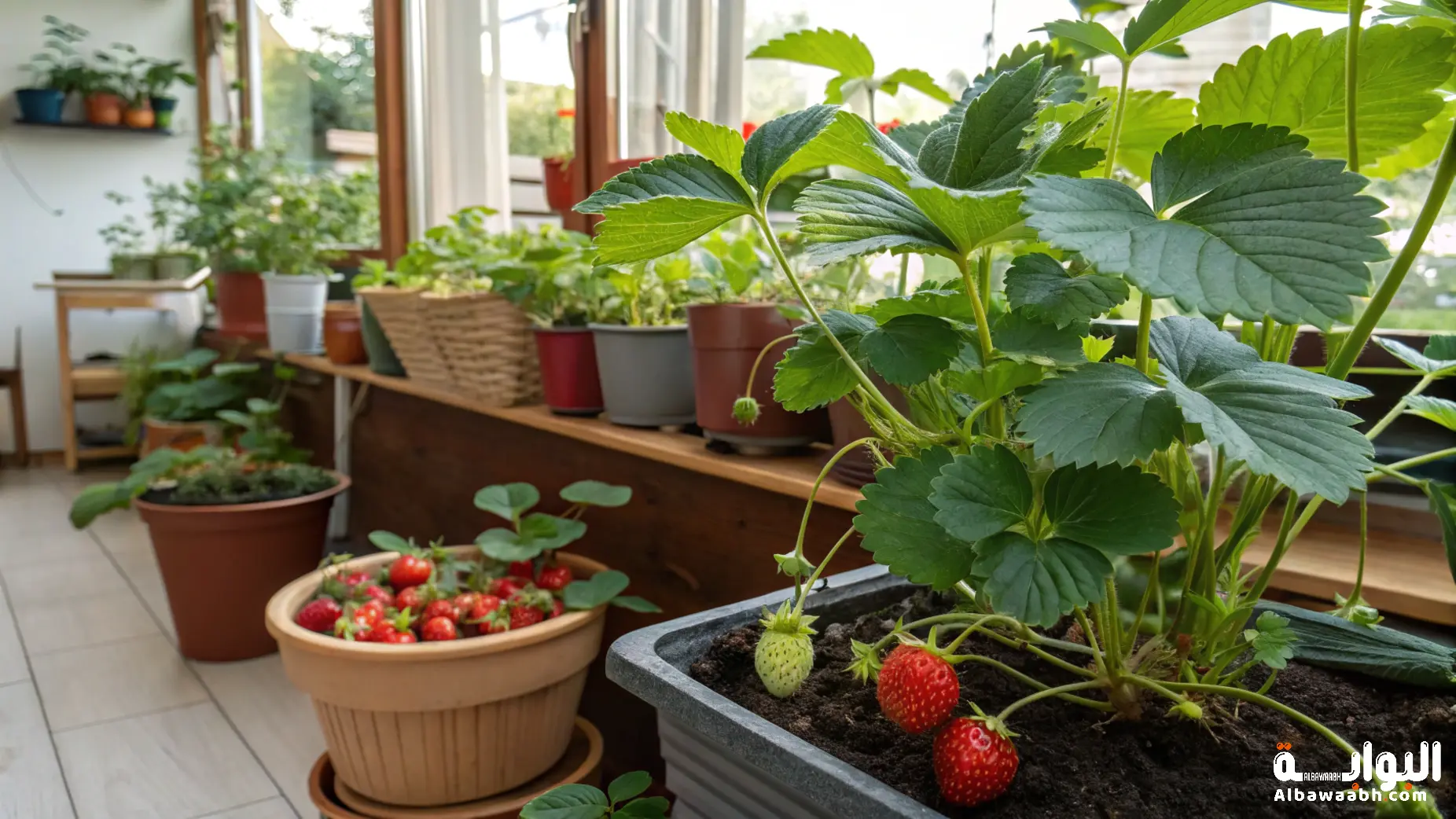 زراعة الفراولة في المنزل