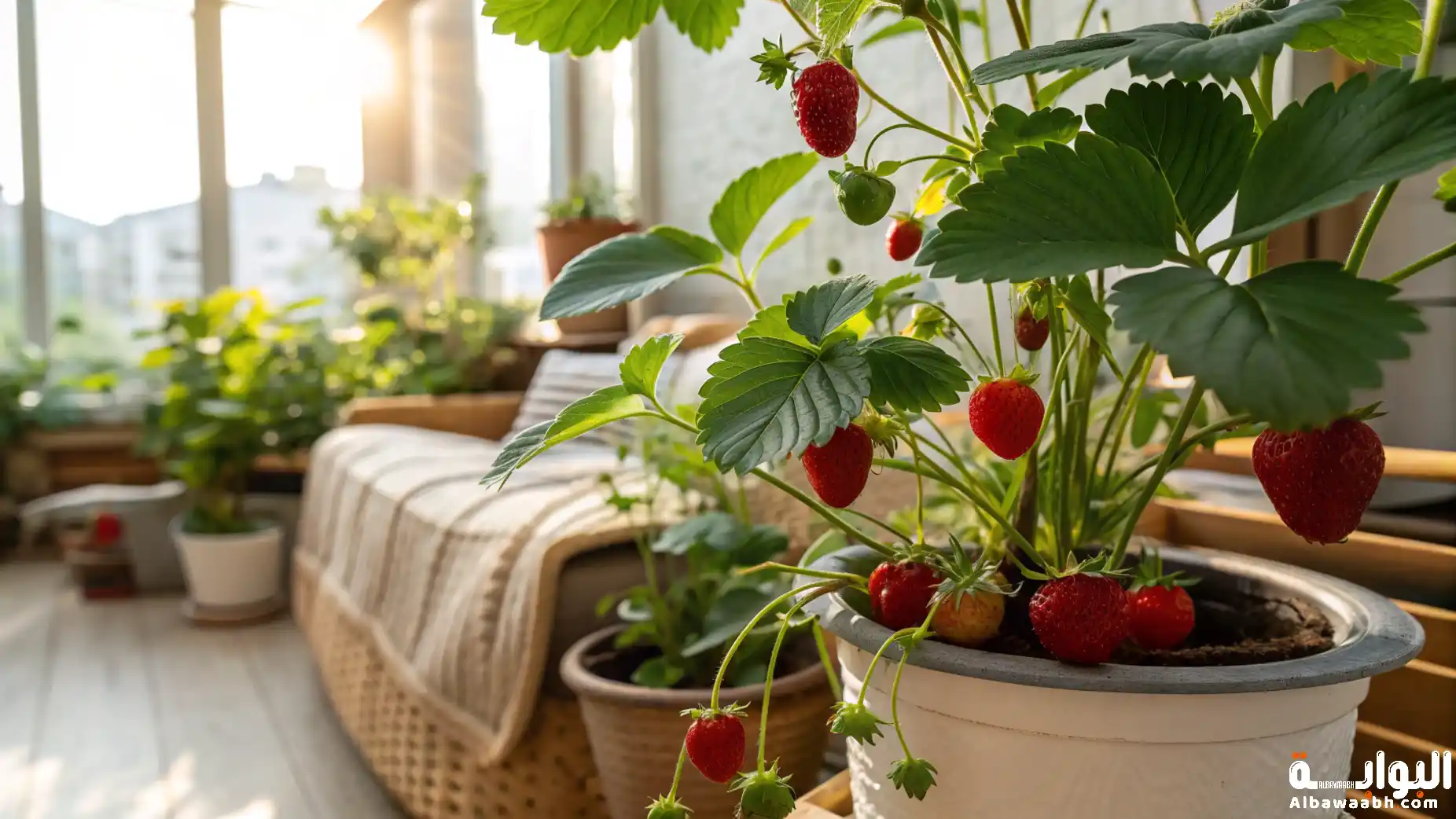 زراعة الفراولة في المنزل