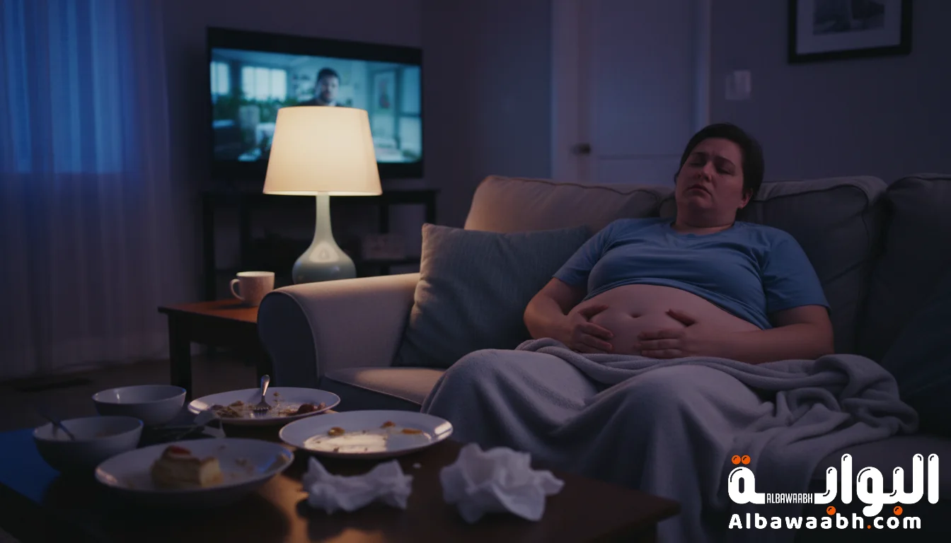 الانتفاخ والغازات بعد الأكل الثقيل في المساء